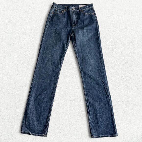 GAP ‘90s Straight High Rise in Dark Indigo Wash - Picture 7 of 8